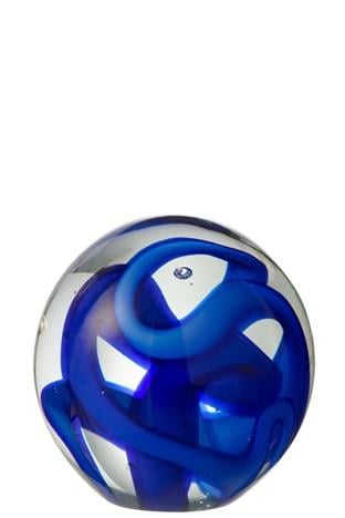 JOLIPA - Paperweight Garland Glass Blue Large