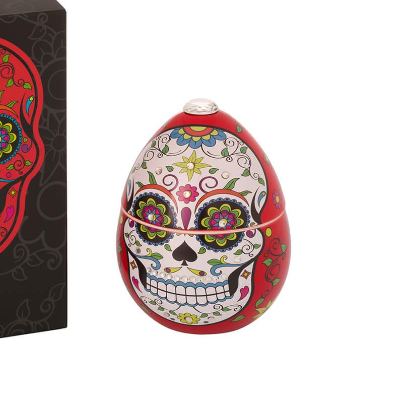 Ladenac - Ladenac Skull Candle 200gr Ceramic Egg Red Skull