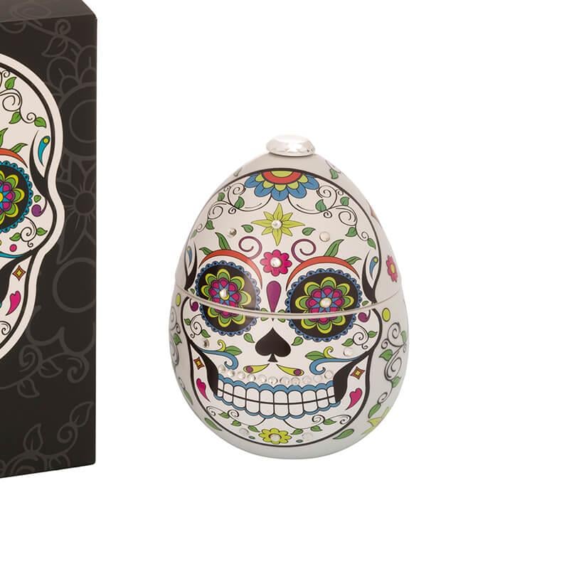 Ladenac - Ladenac Skull Candle 220gr Ceramic Egg White Skull