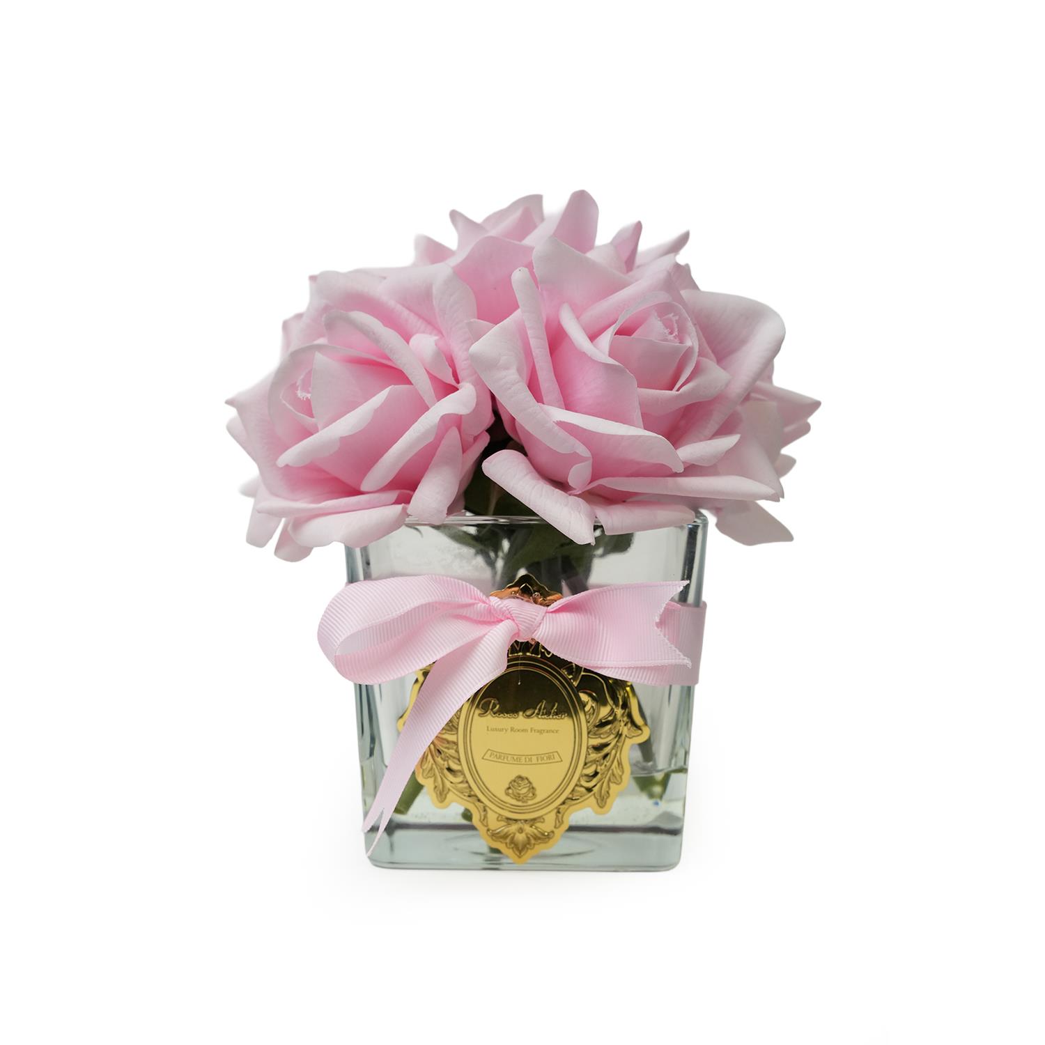 Roses Atelier - Roses Atelier Kare Vazo Pembe 6'Lı Gül Oda Kokusu