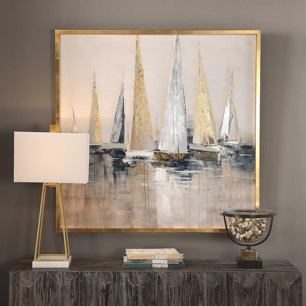 UTTERMOST - UTTERMOST REGATTA HAND PAINTED CANVAS TABLO