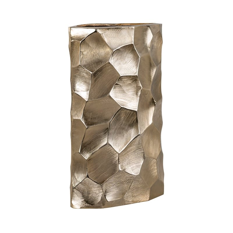 Vazo Vase Julıo Gold Aluminium Small