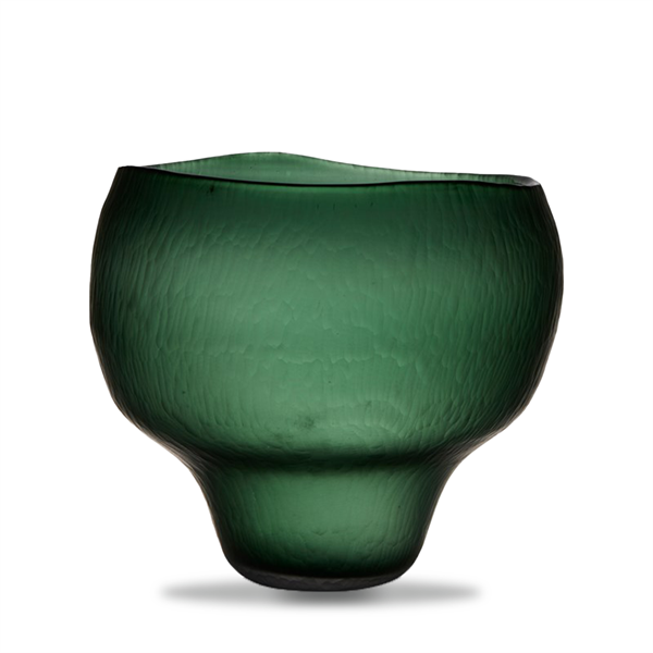 Vazo Vase Nairobi Carved Green H28 D33,5