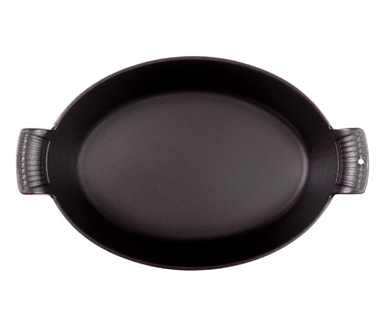 Sürel 23*17 cm Oval Düz Tabak Sahan Mat Siyah