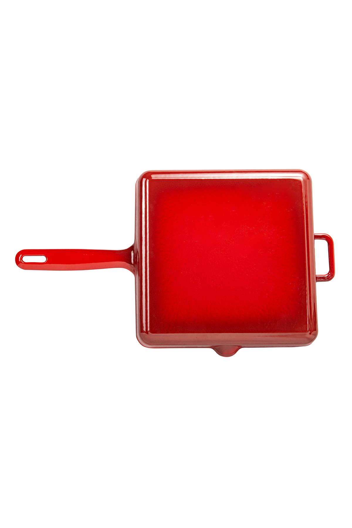 Sürel 25 cm Kare Izgara Tava Degrade Kırmızı