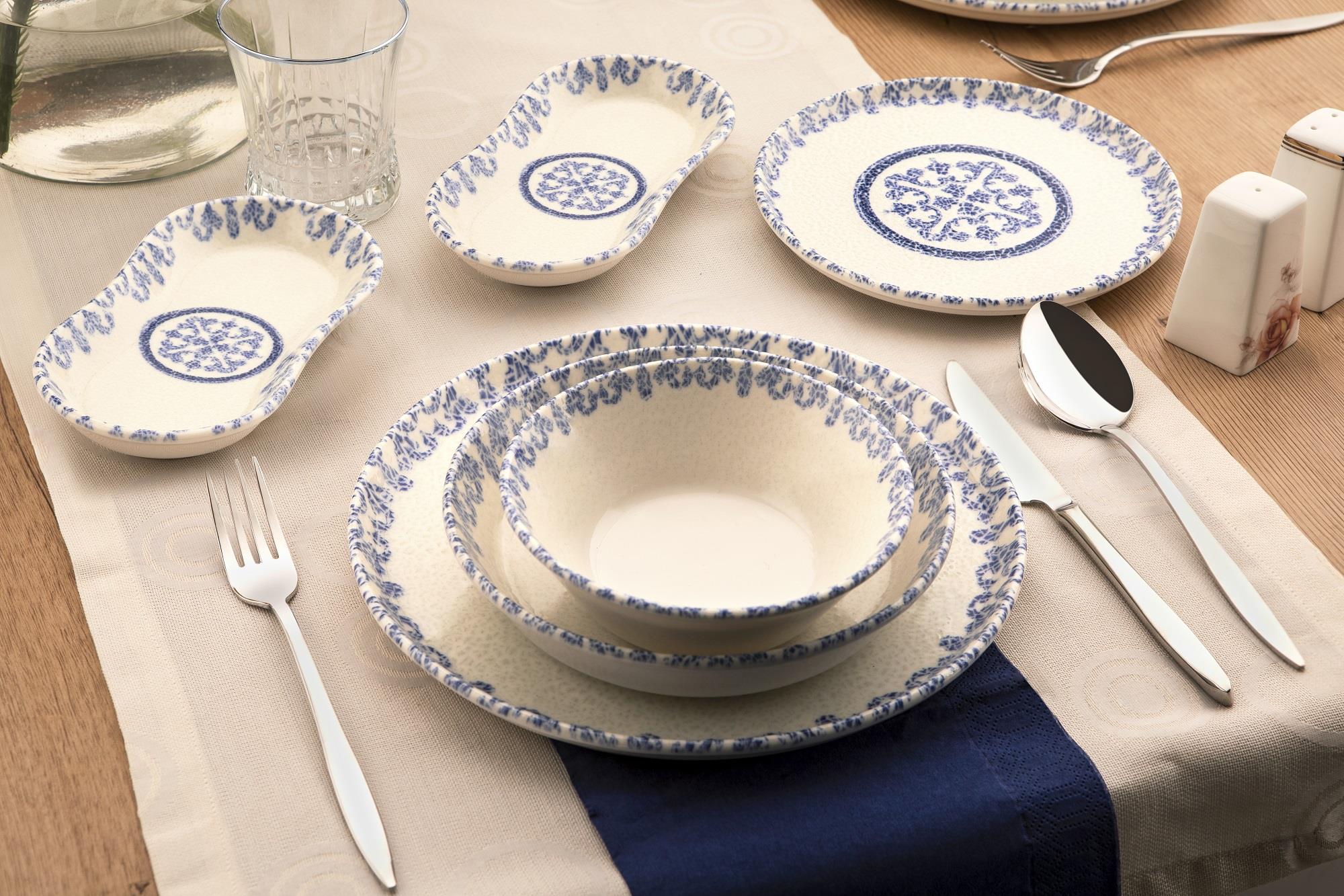 Noble life Blue Dream 27 Parça Porselen Yemek Takımı