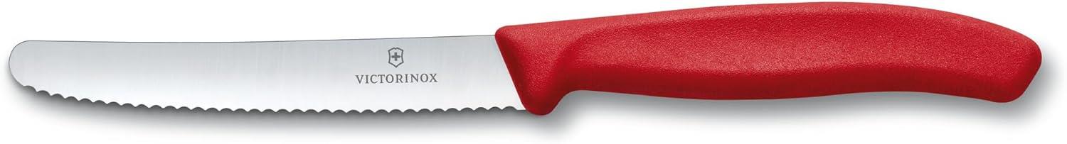 Victorinox 6.7111.23 Swiss Classic Soyma Bıçağı + Soyacak 2li Set, Kırmızı
