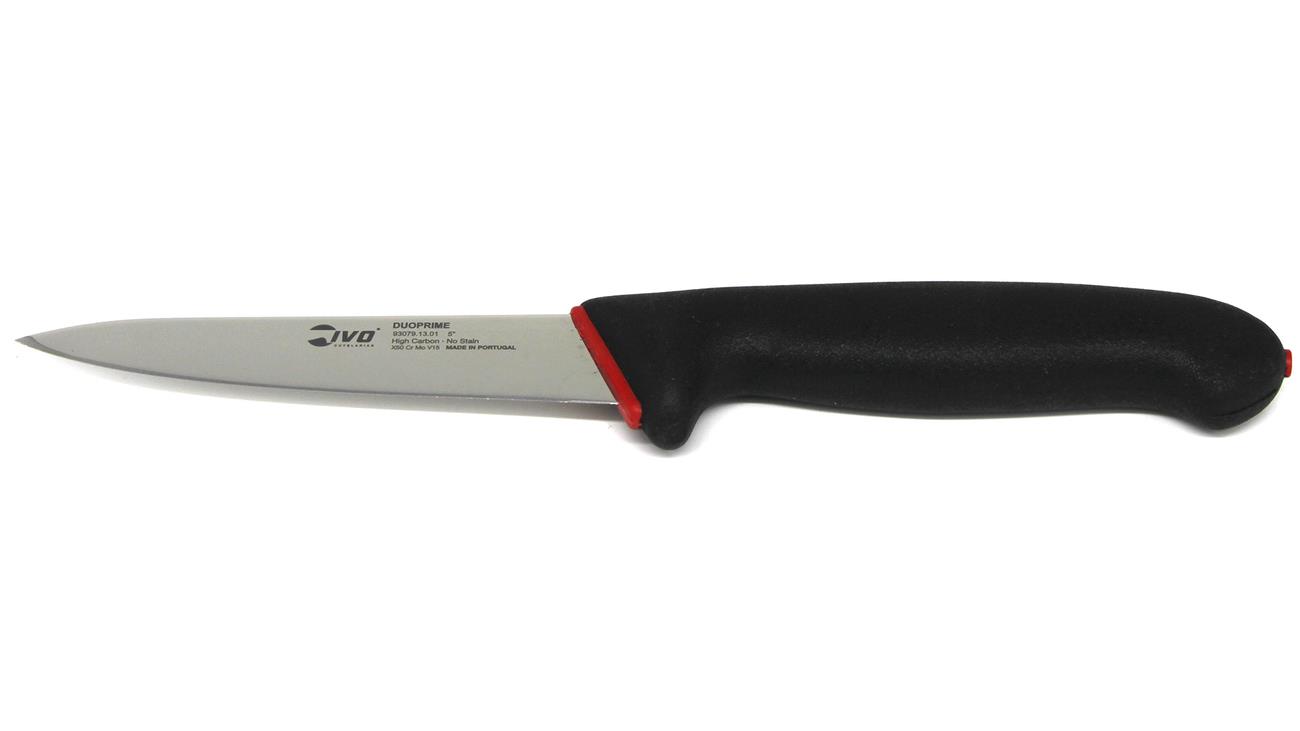 Ivo 93079.13.01 DuoPrime 13cm Kemik Sıyırma Bıçağı Siyah/Kırmızı