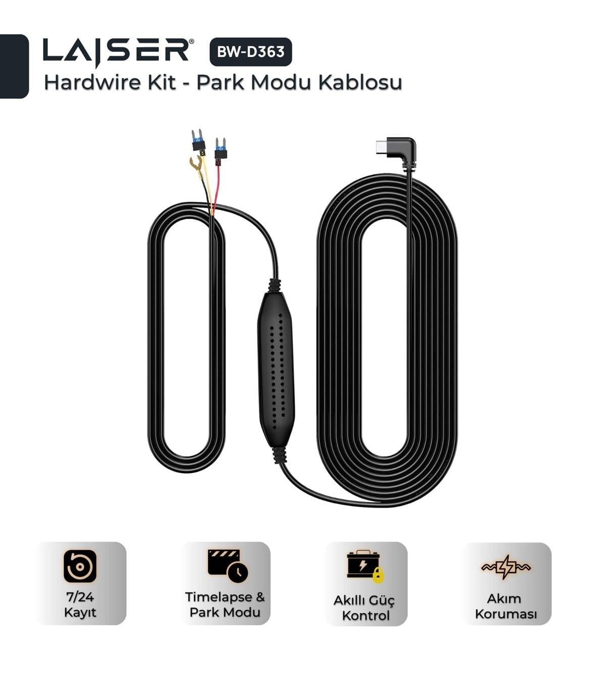 Laiser BW-D363 Hardwire Kit - Park Modu Kablosu - Type-C