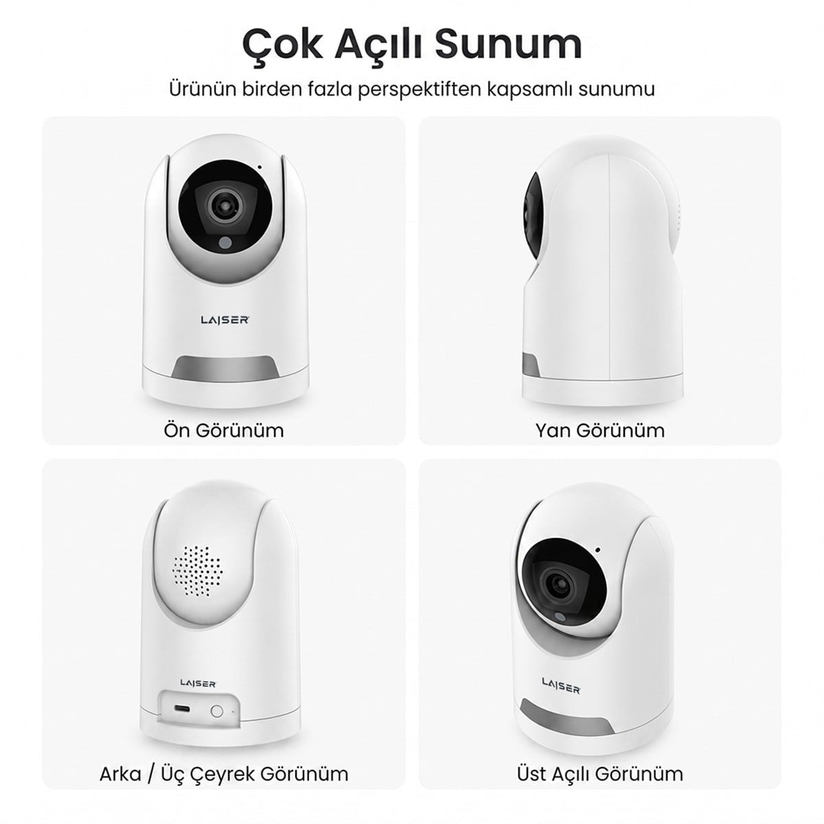 Laiser Bebek Evcil Hayvan Ve Ev Güvenlik Kamerası 1080p PTZ Kamera