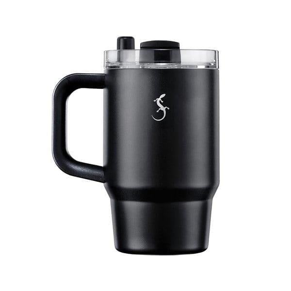 Lurch - “Big Cup” 0.8 L Mat Siyah, Paslanmaz Çelik Termos - Uzatılabilir Pipetli, Çift Cidarlı, Sızdırmaz - 270977