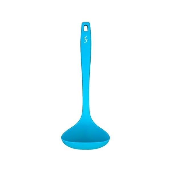 Lurch - Platin Silikon Çorba Kepçesi 28 cm Mavi - Yanmaz, Yapışmaz, Bükülmez, Çizmez, Tat ve Koku Bırakmaz - 240112