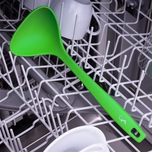 Lurch - Platin Silikon Çorba Kepçesi 28 cm Yeşil - Yanmaz, Yapışmaz, Bükülmez, Çizmez, Tat ve Koku Bırakmaz - 240092