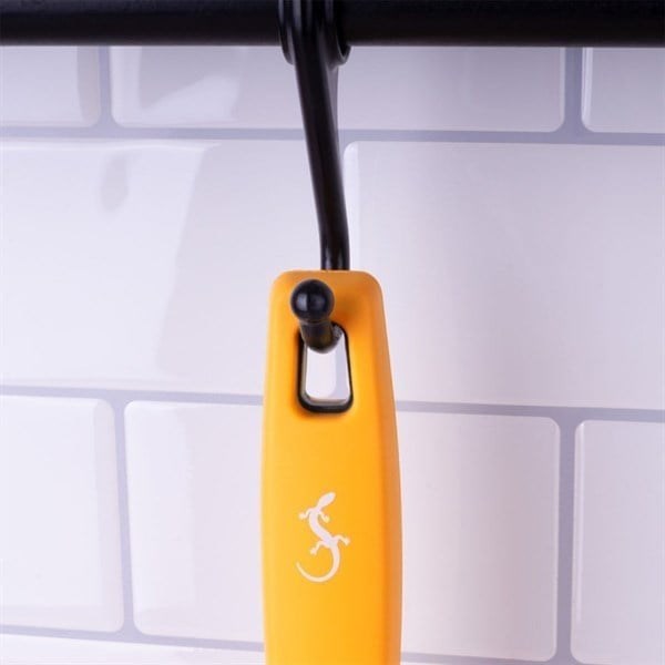 Lurch - Platin Silikon Delikli Spatula 32,5 cm Sarı - Yanmaz, Yapışmaz, Bükülmez, Çizmez, Tat ve Koku Bırakmaz - 240043