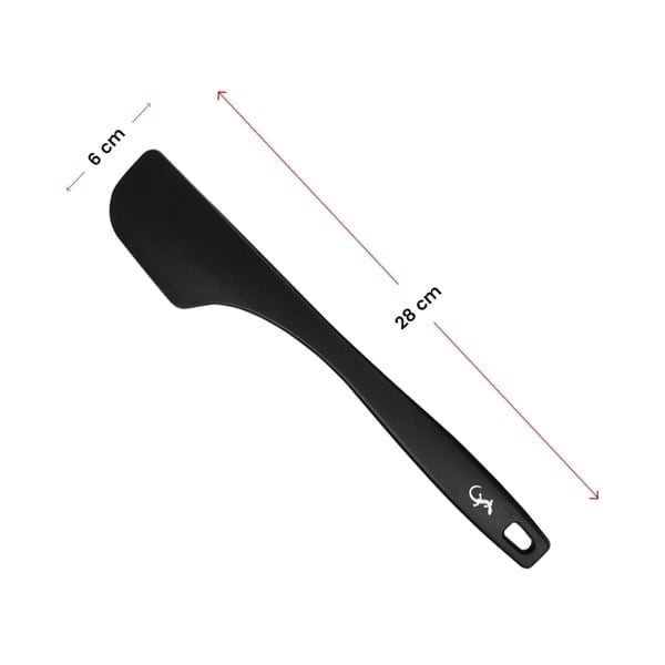 Lurch - Platin Silikon Hamur Kazıyıcı 28 cm Siyah - Yanmaz, Yapışmaz, Bükülmez, Çizmez, Tat ve Koku Bırakmaz - 240606