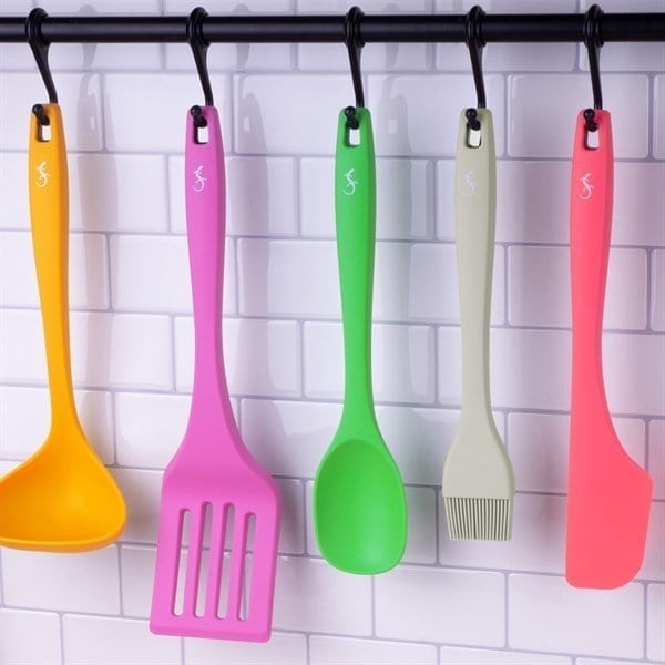 Lurch - Platin Silikon Mini Hamur Kazıyıcı 26 cm Mavi - Yanmaz, Yapışmaz, Bükülmez, Çizmez, Tat ve Koku Bırakmaz - 240105