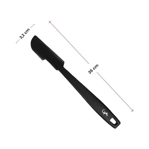 Lurch - Platin Silikon Mini Hamur Kazıyıcı 26 cm Siyah - Yanmaz, Yapışmaz, Bükülmez, Çizmez, Tat ve Koku Bırakmaz - 240605