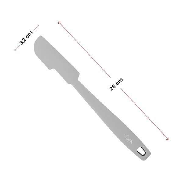 Lurch - Platin Silikon Mini Hamur Kazıyıcı 26 cm Açık Gri - Yanmaz, Yapışmaz, Bükülmez, Çizmez, Tat ve Koku Bırakmaz - 240005