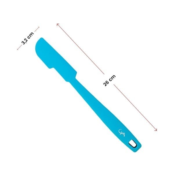 Lurch - Platin Silikon Mini Hamur Kazıyıcı 26 cm Mavi - Yanmaz, Yapışmaz, Bükülmez, Çizmez, Tat ve Koku Bırakmaz - 240105