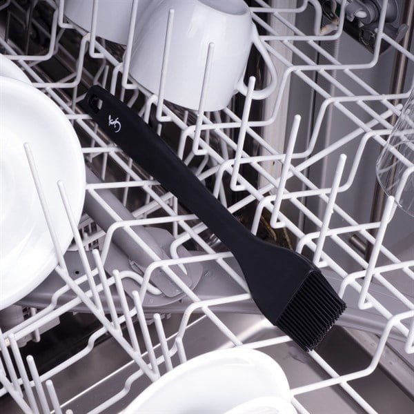 Lurch - Platin Silikon Pasta Fırçası 25,5 cm Siyah - Yanmaz, Yapışmaz, Bükülmez, Çizmez, Tat ve Koku Bırakmaz - 240611