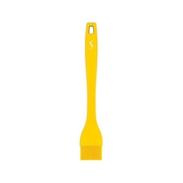 Lurch - Platin Silikon Pasta Fırçası 25,5 cm Sarı - Yanmaz, Yapışmaz, Bükülmez, Çizmez, Tat ve Koku Bırakmaz - 240051