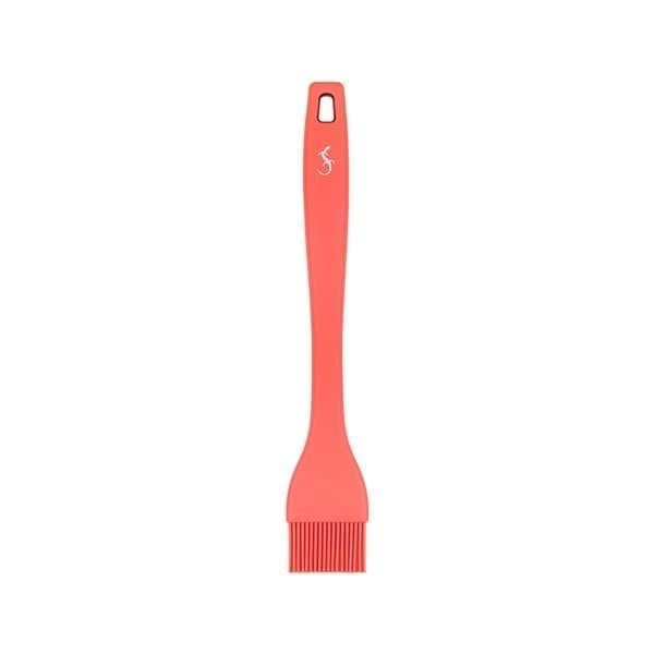 Lurch - Platin Silikon Pasta Fırçası 25,5 cm Somon - Yanmaz, Yapışmaz, Bükülmez, Çizmez, Tat ve Koku Bırakmaz - 240071
