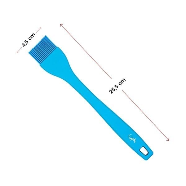Lurch - Platin Silikon Pasta Fırçası 25,5 cm Mavi - Yanmaz, Yapışmaz, Bükülmez, Çizmez, Tat ve Koku Bırakmaz - 240111
