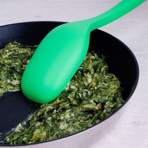 Lurch - Platin Silikon Servis Kaşığı 33,5 cm Yeşil - Yanmaz, Yapışmaz, Bükülmez, Çizmez, Tat ve Koku Bırakmaz - 240094