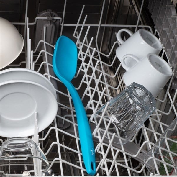 Lurch - Platin Silikon Servis Kaşığı 33,5 cm Mavi - Yanmaz, Yapışmaz, Bükülmez, Çizmez, Tat ve Koku Bırakmaz - 240114