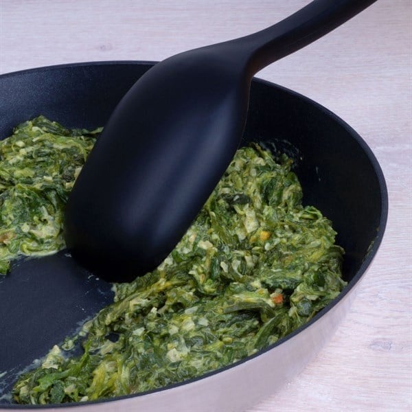 Lurch - Platin Silikon Servis Kaşığı 33,5 cm Siyah - Yanmaz, Yapışmaz, Bükülmez, Çizmez, Tat ve Koku Bırakmaz - 240614