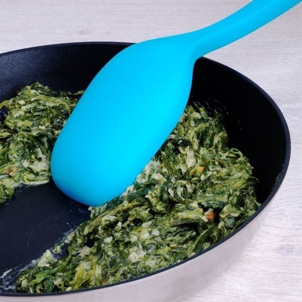 Lurch - Platin Silikon Servis Kaşığı 33,5 cm Mavi - Yanmaz, Yapışmaz, Bükülmez, Çizmez, Tat ve Koku Bırakmaz - 240114