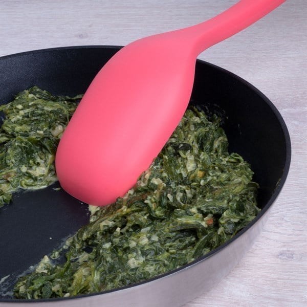 Lurch - Platin Silikon Servis Kaşığı 33,5 cm Somon - Yanmaz, Yapışmaz, Bükülmez, Çizmez, Tat ve Koku Bırakmaz - 240074