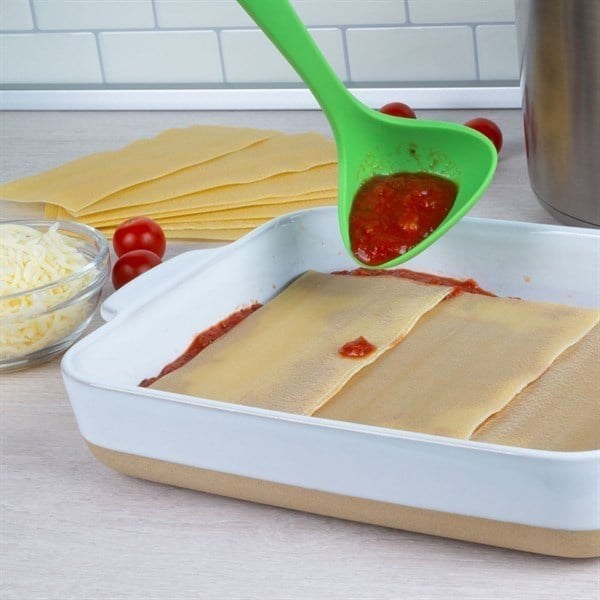 Lurch - Platin Silikon Sos Kepçesi 28 cm - Yeşil - Yanmaz, Yapışmaz, Bükülmez, Çizmez, Tat ve Koku Bırakmaz - 240095