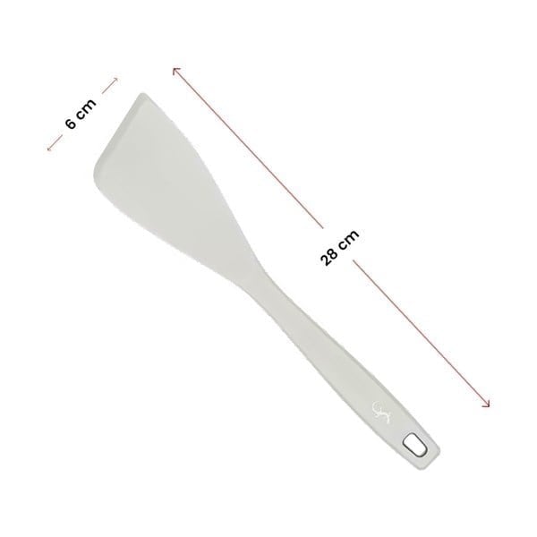Lurch - Platin Silikon Spatula 28 cm Açık Gri - Yanmaz, Yapışmaz, Bükülmez, Çizmez, Tat ve Koku Bırakmaz - 240004
