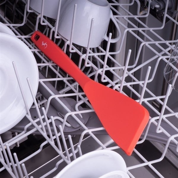 Lurch - Platin Silikon Spatula 28 cm Somon - Yanmaz, Yapışmaz, Bükülmez, Çizmez, Tat ve Koku Bırakmaz - 240064