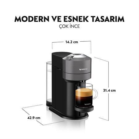 Nespresso Vertuo Next Kapsül Kahve Makinesi Koyu Gri