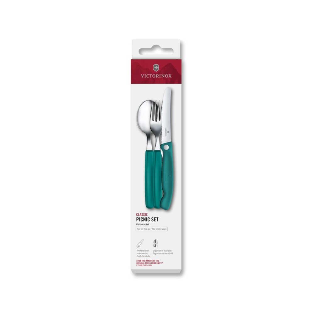 Victorinox 6.7194.3FC1 Swiss Classic 3lü Piknik Seti, Yeşil