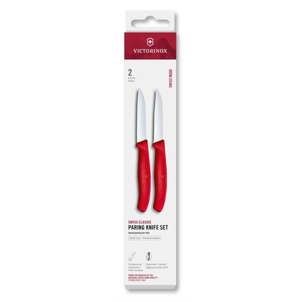 Victorinox 6.7491.2C1 Swiss Classic 2li Soyma Bıçağı Set, Kırmızı