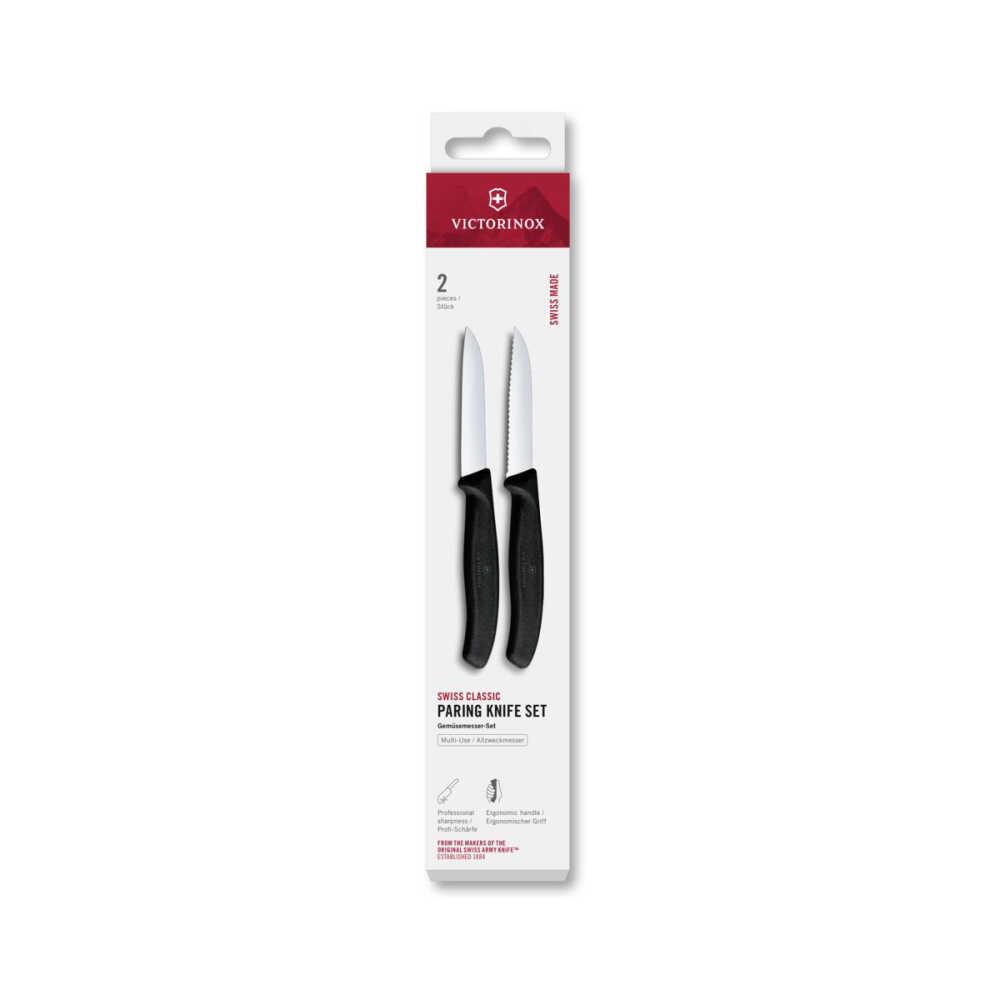 Victorinox 6.7493.2 Swiss Classic 2li Soyma Bıçağı Set, Siyah