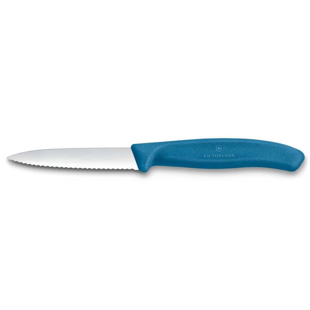 Victorinox 6.7632.C1 Swiss Classic 8cm Tırtıklı Soyma Bıçağı, Mavi