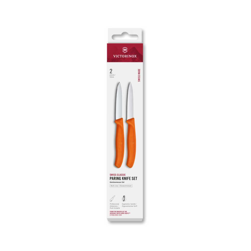 Victorinox 6.7699.2C1 Swiss Classic 2li Soyma Bıçağı Set, Turuncu