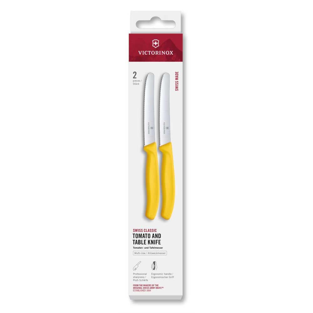 Victorinox 6.7838.2C1 2li 11cm Tırtıklı Domates Bıçağı, Sarı
