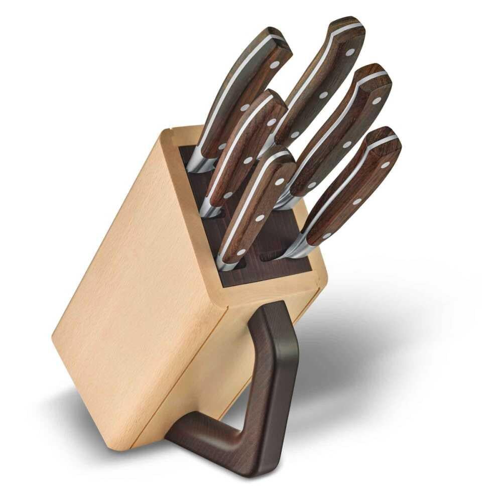 Victorinox 7.7240.6 Grand Maitre 7 Parça Ahşap Blok Set, Akağaç