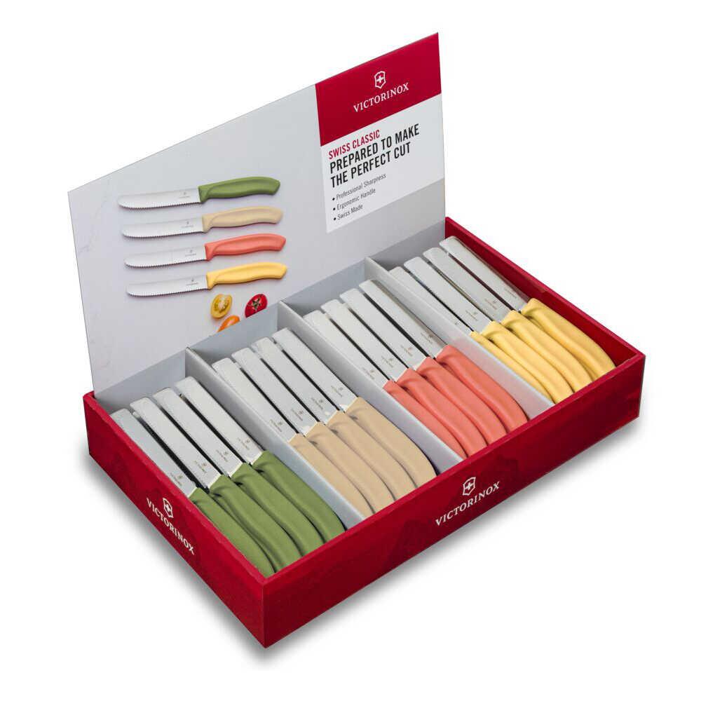 Victorinox 9.7056.80E1 Swiss Classic 11cm Tırtıklı Domates Bıçağı, 80li Stand