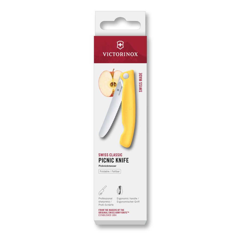 Victorinox Swiss Classic 11cm Tırtıklı Piknik Bıçağı, Sarı