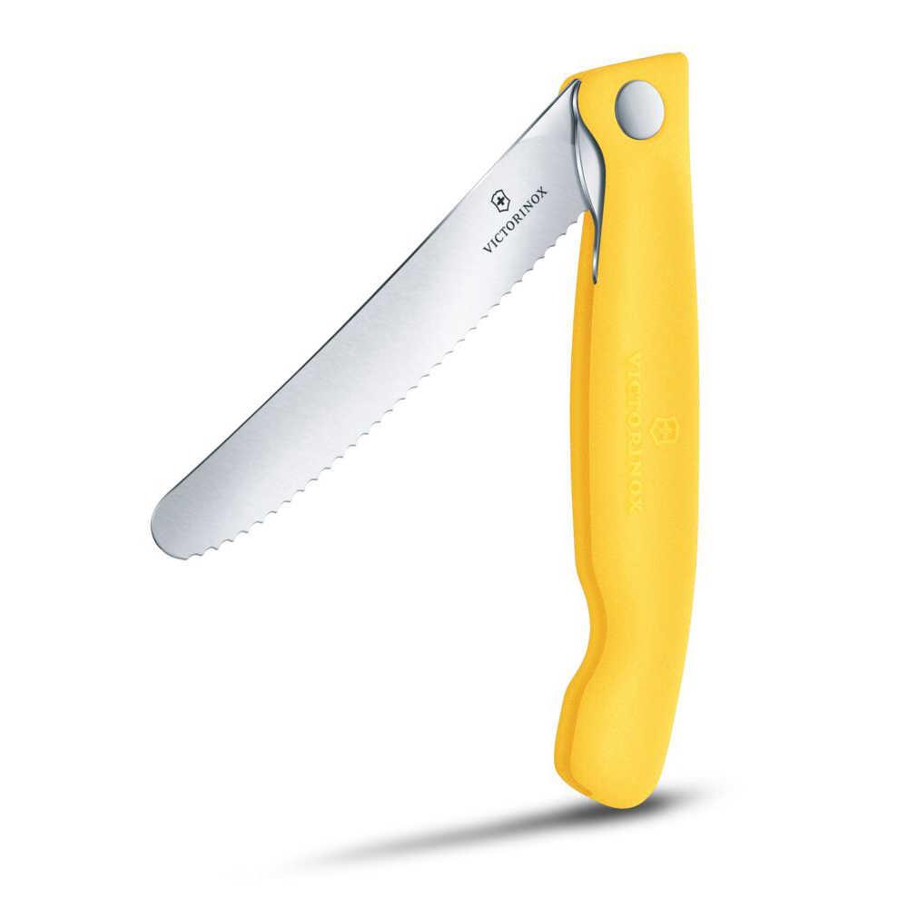 Victorinox Swiss Classic 11cm Tırtıklı Piknik Bıçağı, Sarı