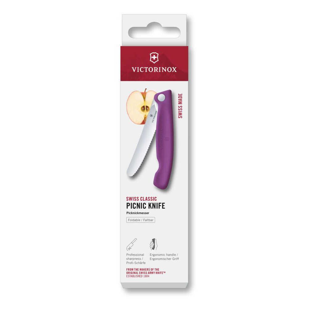 Victorinox Swiss Classic 11cm Tırtıklı Piknik Bıçağı, Mor