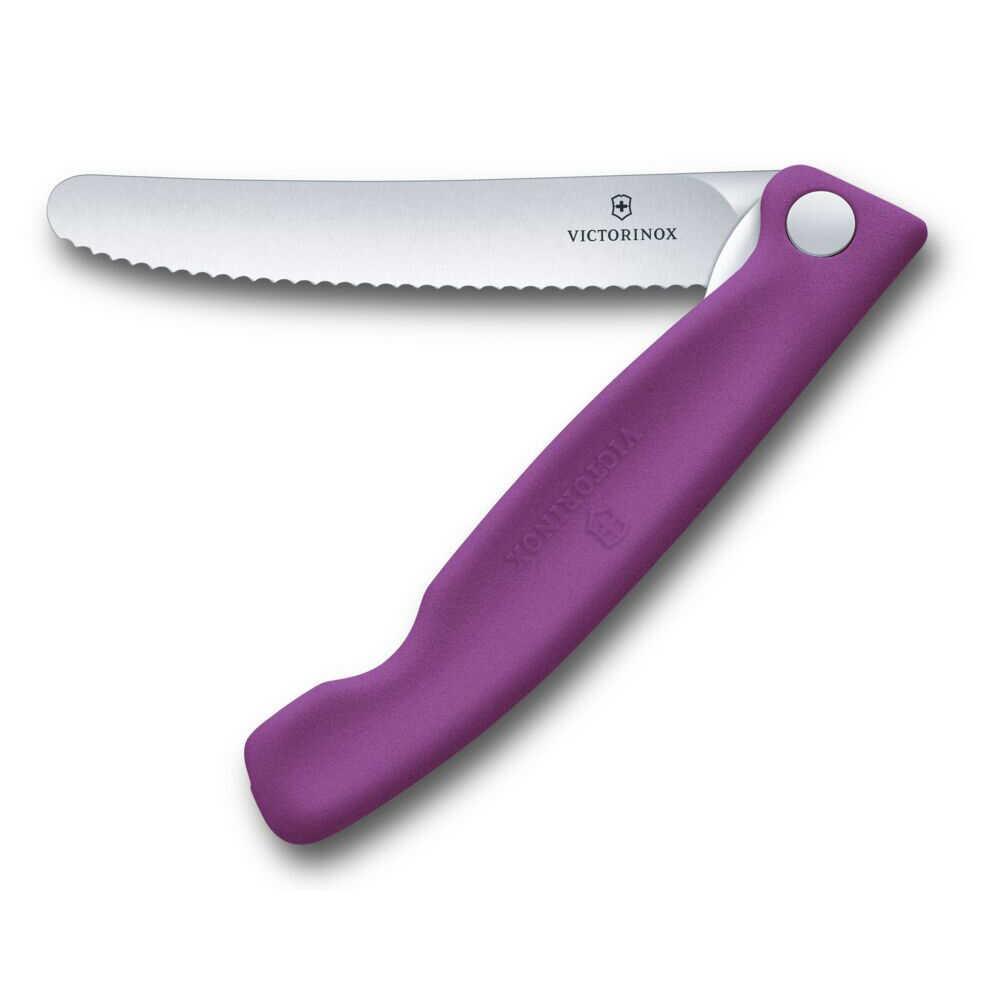 Victorinox Swiss Classic 11cm Tırtıklı Piknik Bıçağı, Mor