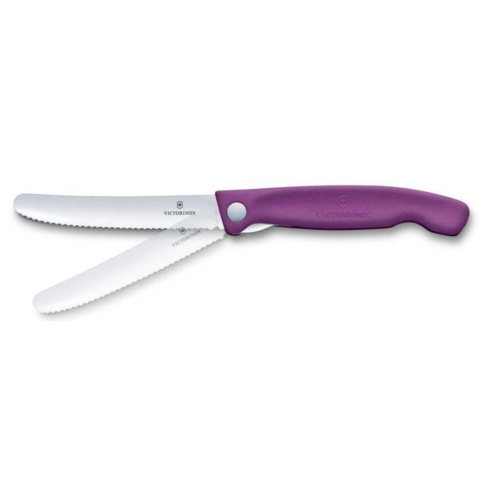 Victorinox Swiss Classic 11cm Tırtıklı Piknik Bıçağı, Mor