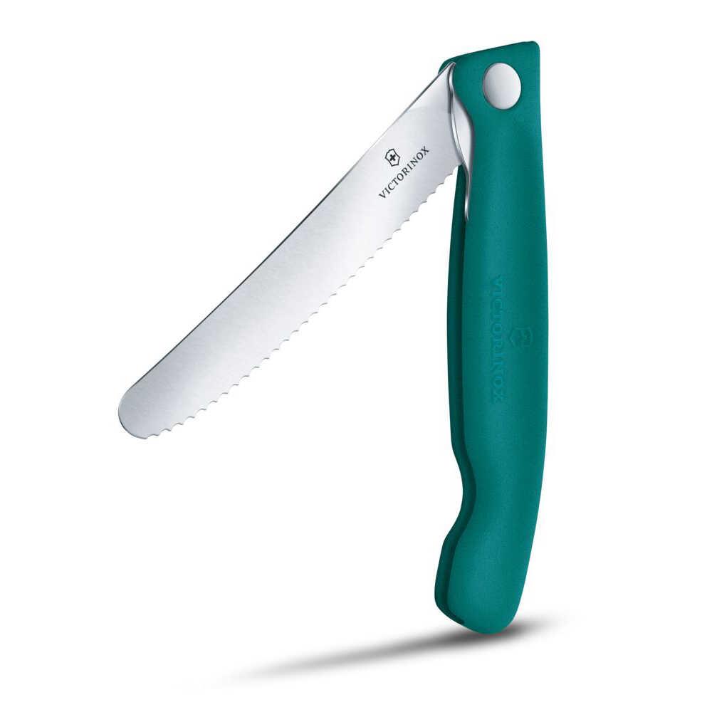 Victorinox Swiss Classic 11cm Tırtıklı Piknik Bıçağı, Yeşil